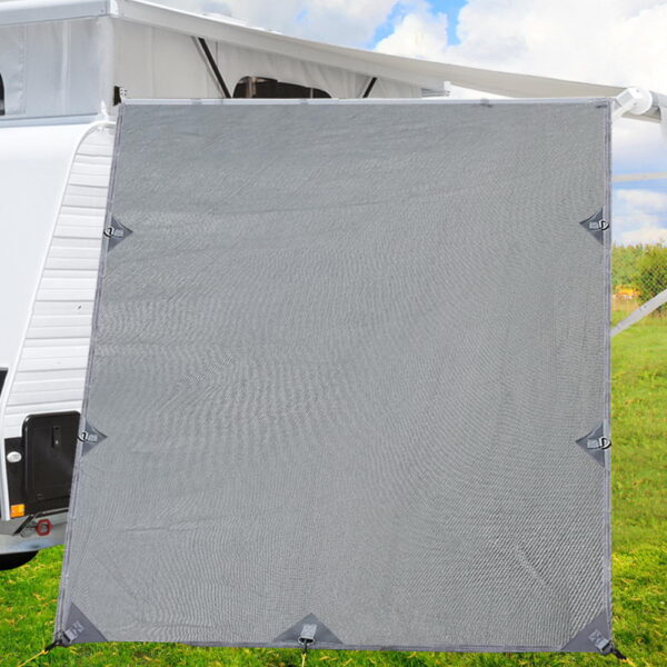 Caravan Privacy Screen Roll Out Awning 2.1x1.8M Sun Shade Pop Top End Wall Grey - Image 7