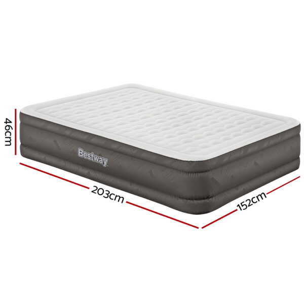 Bestway Air Mattress Queen Inflatable Bed 46cm Airbed Grey - Image 2