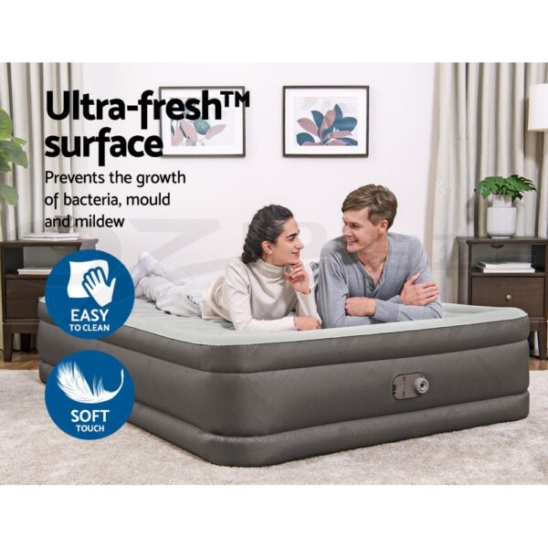 Bestway Air Mattress Queen Inflatable Bed 46cm Airbed Grey - Image 7