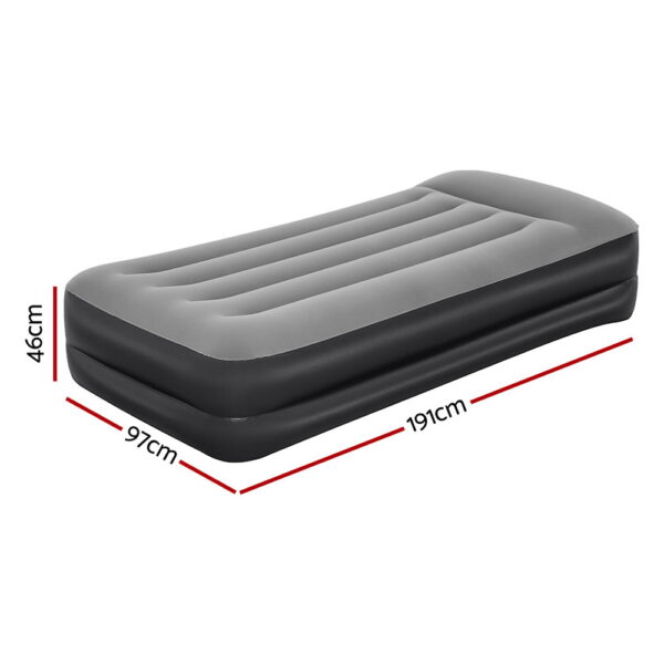 Bestway Air Mattress Single Inflatable Bed 46cm Airbed Black - Image 2