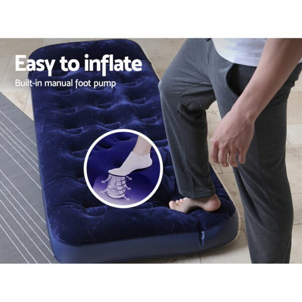 Bestway Single Size Inflatable Air Mattress - Navy - Image 5