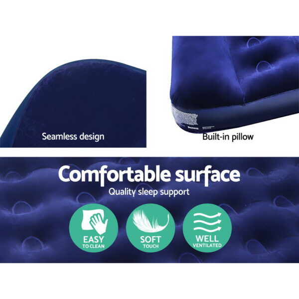 Bestway Single Size Inflatable Air Mattress - Navy - Image 7