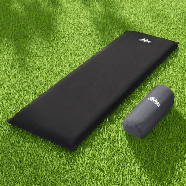 Weisshorn Self Inflating Mattress Camping Sleeping Mat Air Bed Pad Single Black - Image 7