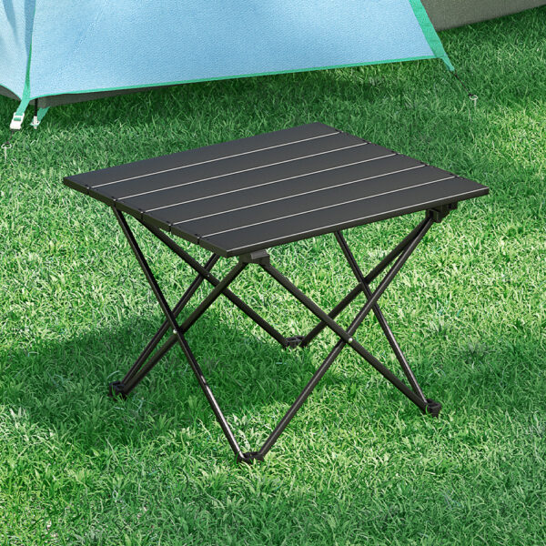 Weisshorn Folding Camping Table 40CM Roll Up Outdoor Picnic BBQ Aluminium Desk - Image 4