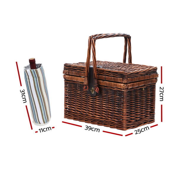 Alfresco 4 Person Picnic Basket Set Folding Insulated bag - Image 2