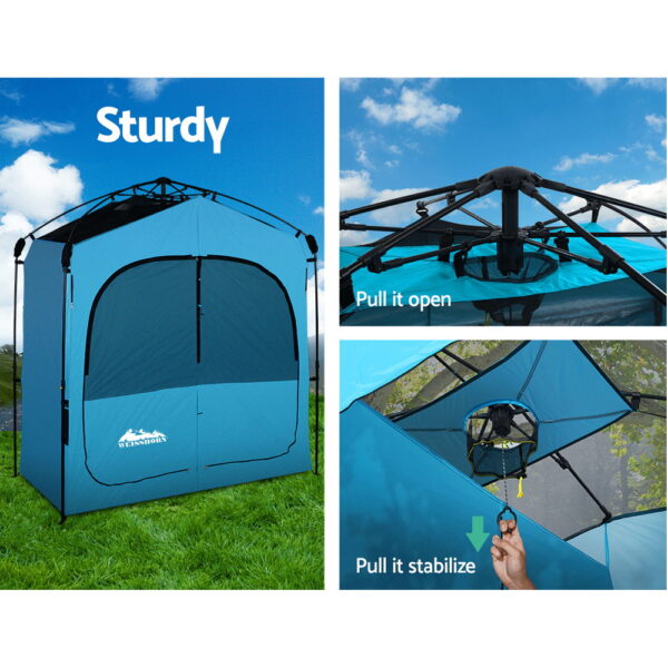 Weisshorn Double Camping Shower Toilet Tent Outdoor Fast Set Up Change Room - Image 6