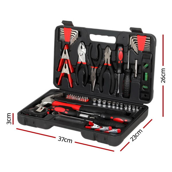 Giantz 70pcs Tool Kit Set Box Household Toolbox Repair Hard Case Black - Image 2