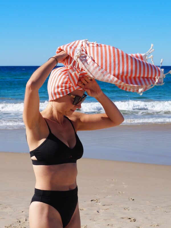 PORTSEA TURKISH COTTON TOWEL - CORAL - Image 5