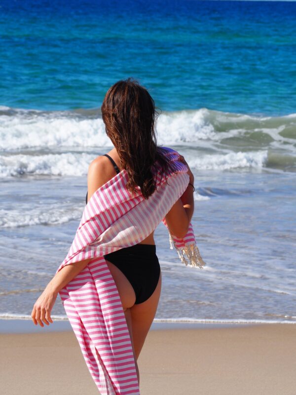 PORTSEA TURKISH COTTON TOWEL - ROSE - Image 4