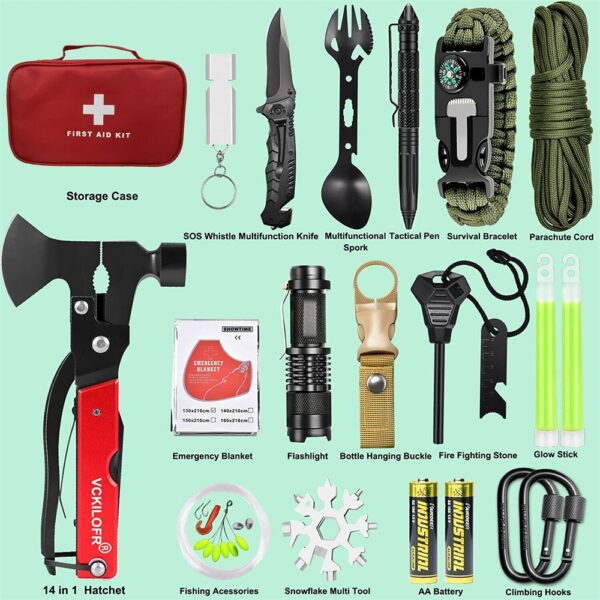 32 In 1 Emergency Survival Equipment Kit Camping SOS Tool Sports Tactical Hiking - Image 3