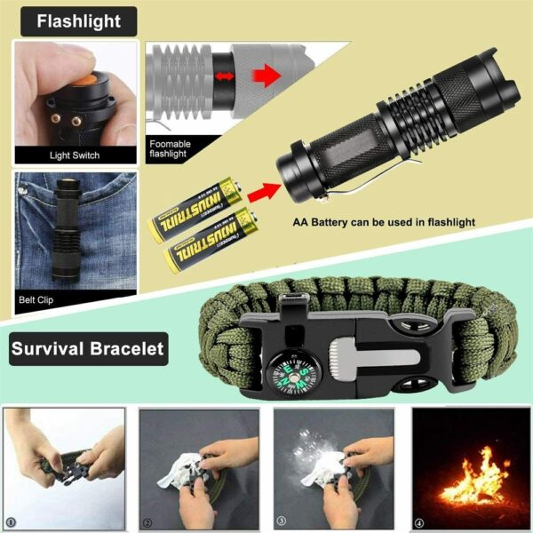 32 In 1 Emergency Survival Equipment Kit Camping SOS Tool Sports Tactical Hiking - Image 8