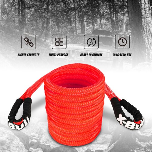 X-BULL Kinetic Rope 22mm x 9m Snatch Strap Recovery Kit Dyneema Tow Winch - Image 9