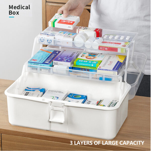 3 Layers Large Portable First Aid Kit Emergency Medical Storage Medicine Organizer - Image 4