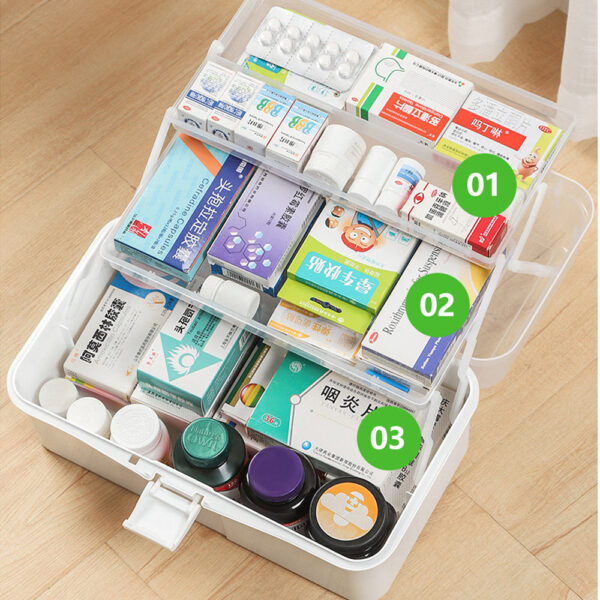 3 Layers Large Portable First Aid Kit Emergency Medical Storage Medicine Organizer - Image 5