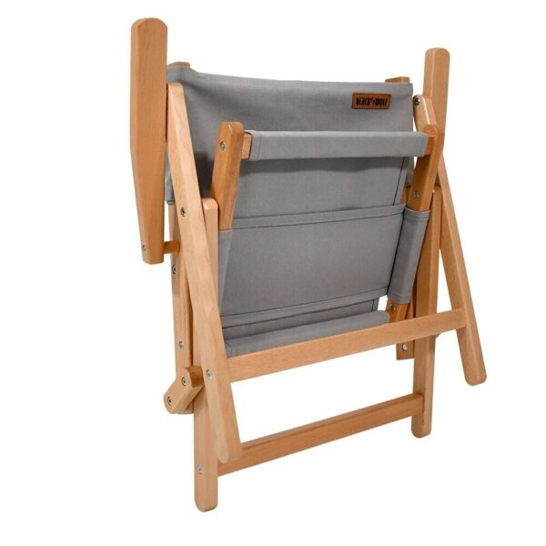 BlackWolf Shore Folding Beech Camping Portable Chair - Paloma Grey - Image 4