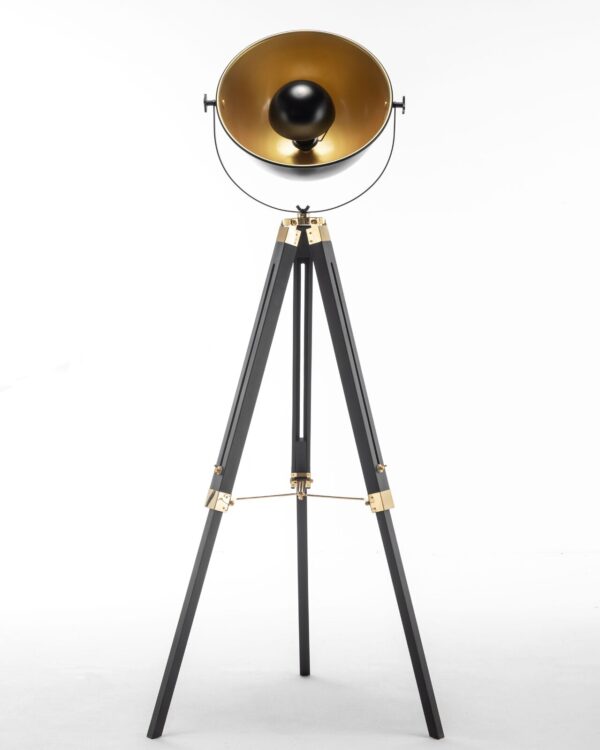 Premium Tripod Spotlight Lamp Nautical Designer Extendable Light - Matte Black - Image 7