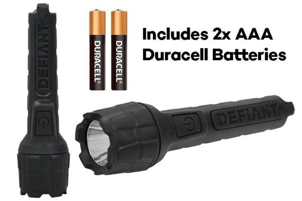 Defiant 80 Lumens Flashlight LED Lamp Torch with AAA Batteries Flash Light Camp Outdoor - Image 3