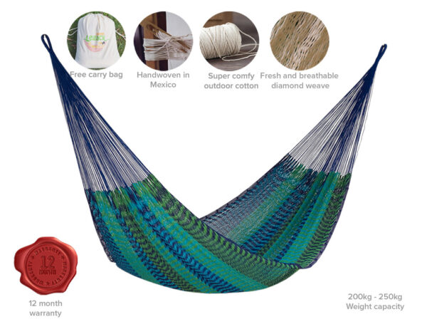 Outdoor undercover cotton Mayan Legacy hammock King size Caribe - Image 6