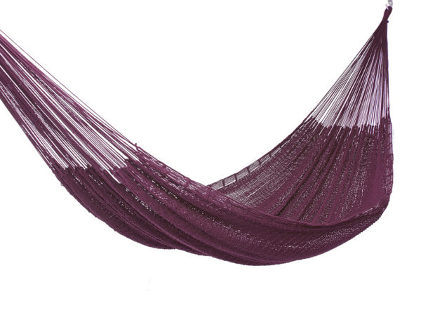 Outdoor undercover cotton Mayan Legacy hammock King size Maroon - Image 5