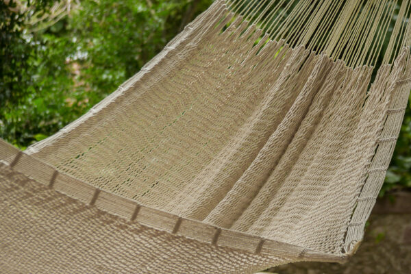 Mayan Legacy Queen Size Outdoor Cotton Mexican Hammock in Marble Colour - Image 3